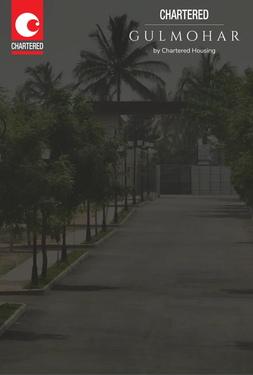 Chartered Gulmohar premium villa plots banner